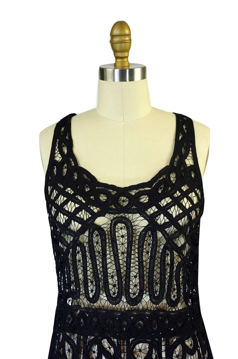 1920s Tape Lace & Beaded Flapper Dress