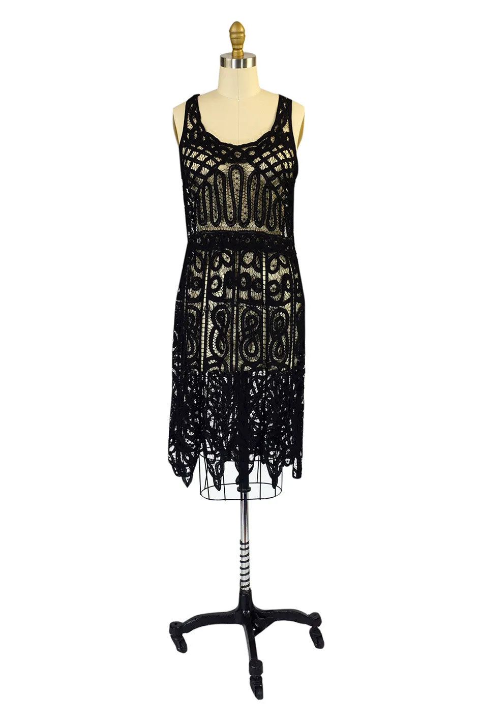 1920s Tape Lace & Beaded Flapper Dress