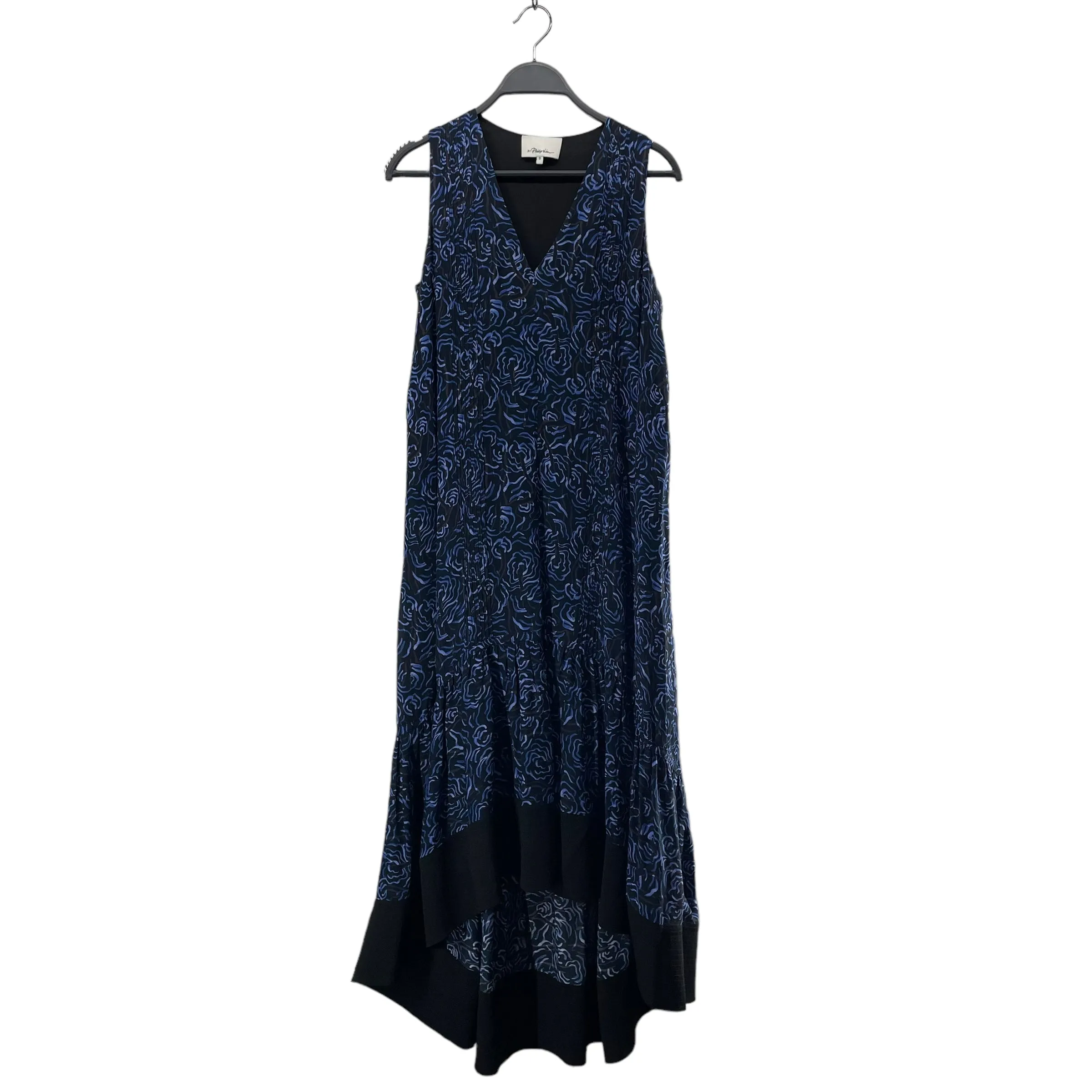 3.1 phillip lim/SL Dress/0/All Over Print/Cotton/BLU/BLK BOTTOM / PRINTED