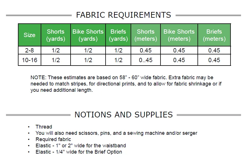 3R Shorts - Adult and Youth Bundle PDF Sewing Pattern