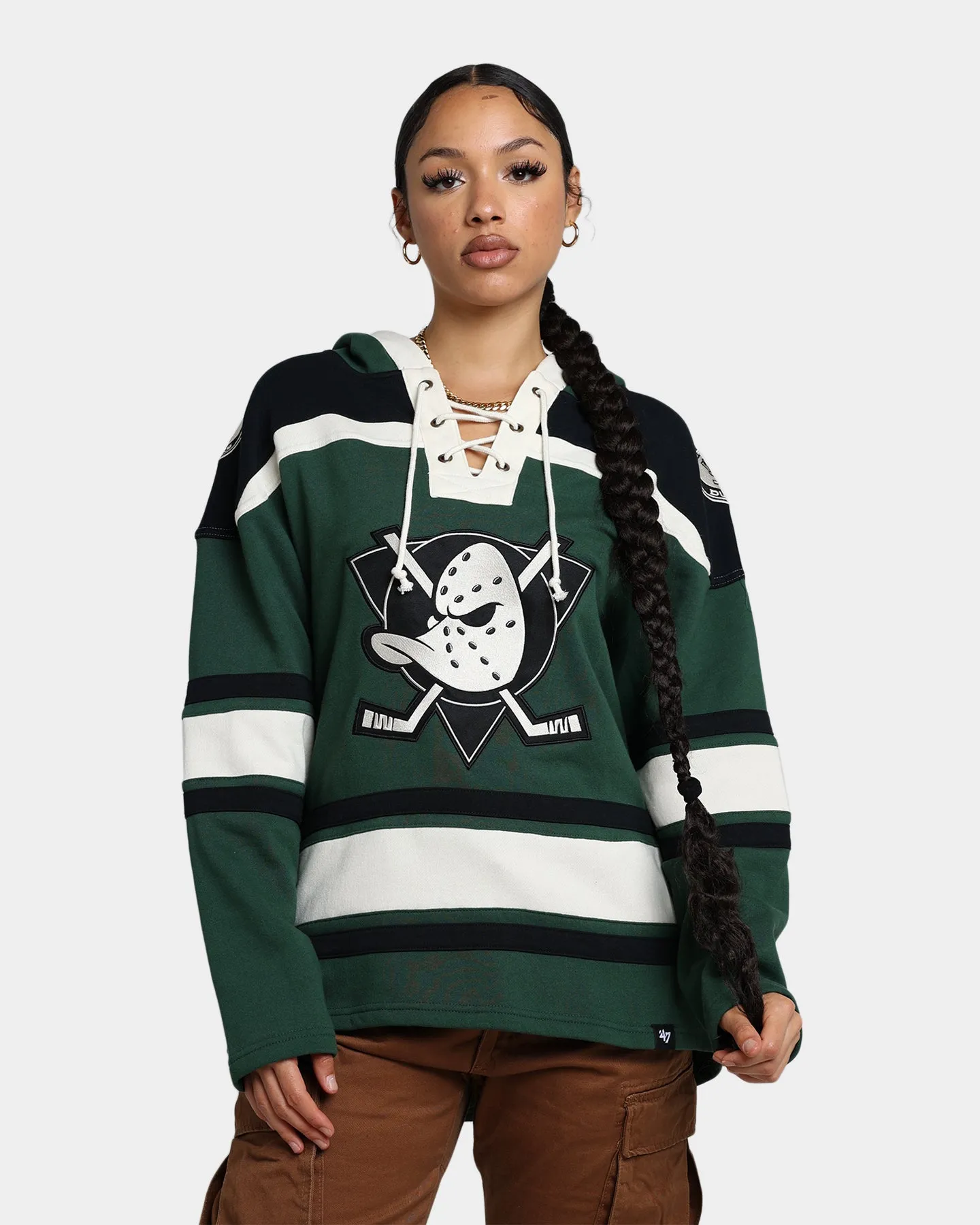 47 Brand Anaheim Ducks Superior Lacer Hoodie Dark Green