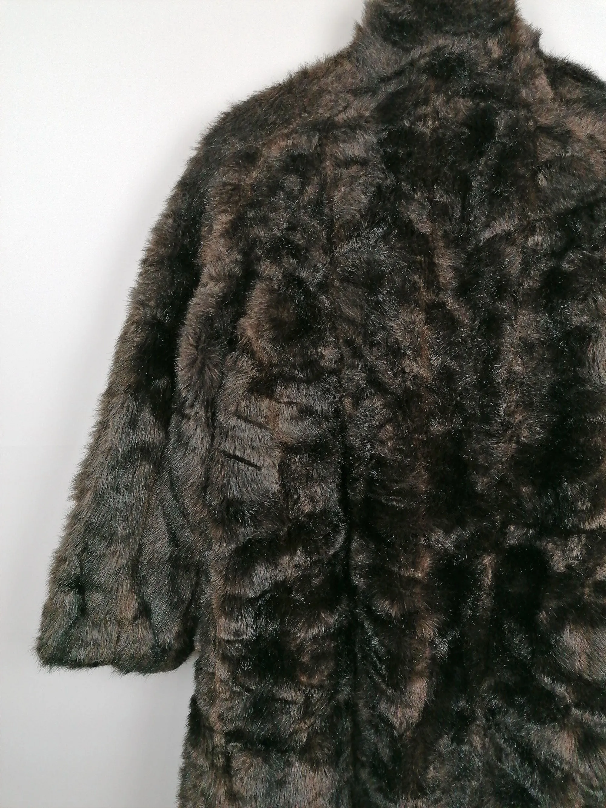 80's Faux Fur Long Coat Canada - size M / US 10