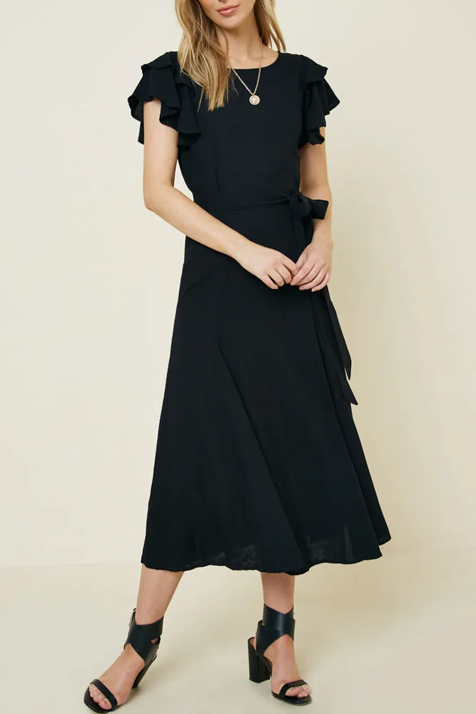 Abby Flutter Sleeve Midi Dress