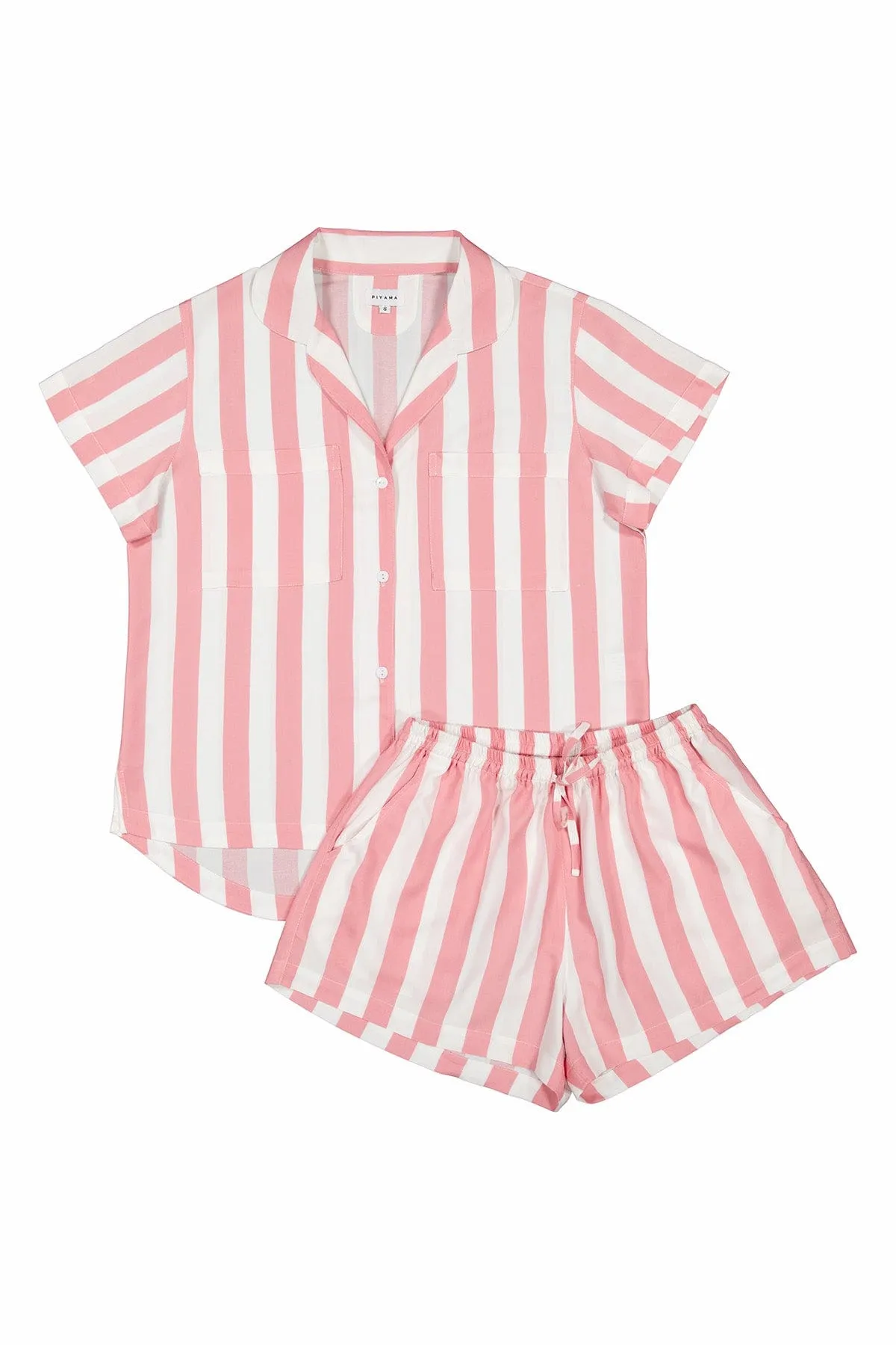 Abigail Sleep Set - Stripe - Peachy Pink