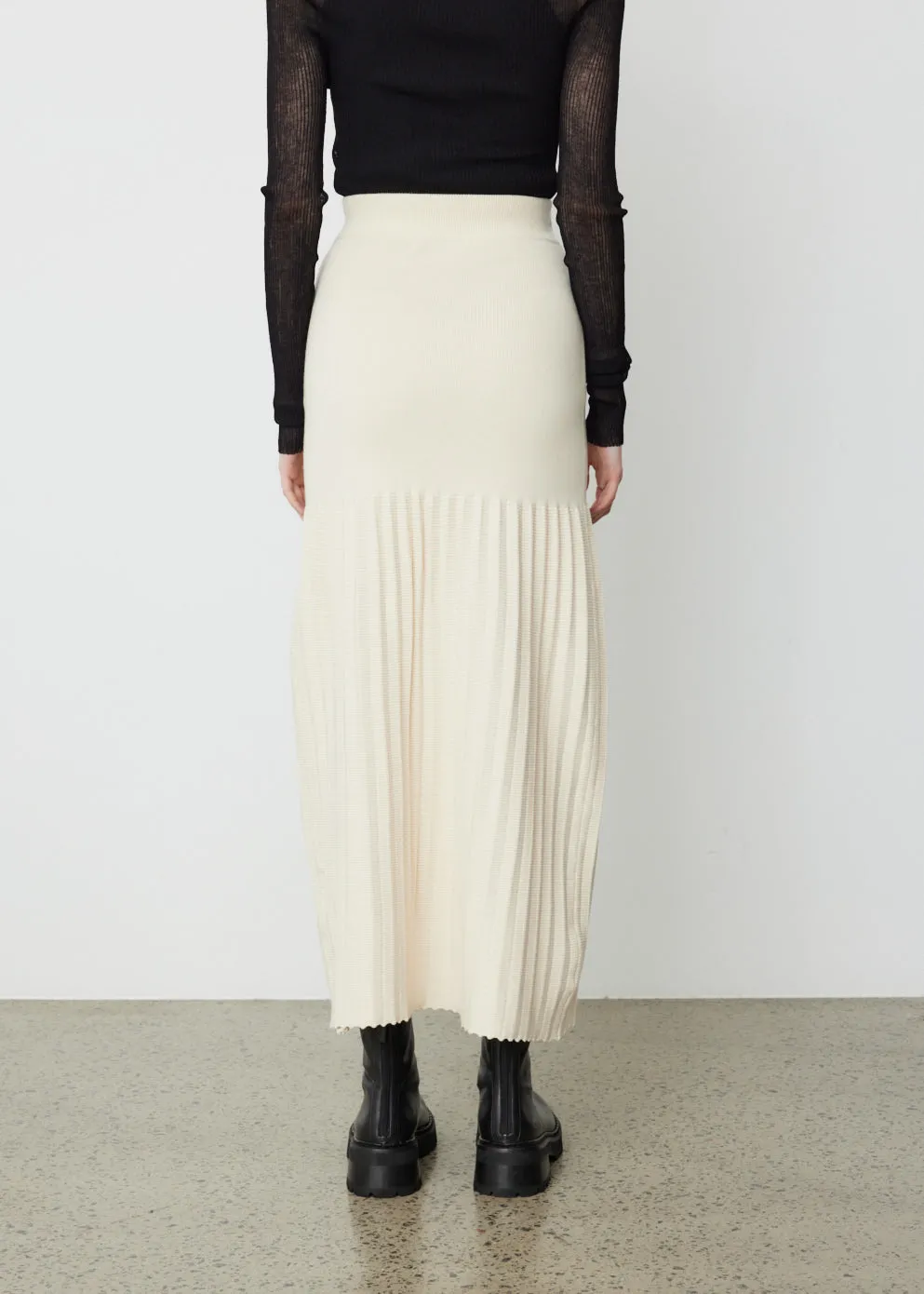 Accordion Knit Skirt