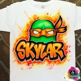 Airbrush Ninja Turtle Shirt Design