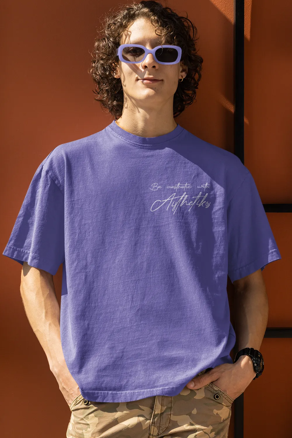 Aisthetikos Mens Oversized Tshirt (Mauve)