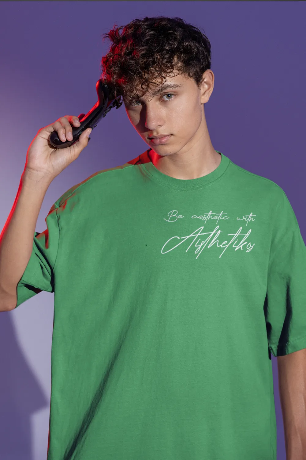 Aisthetikos Mens Oversized Tshirt (Mauve)