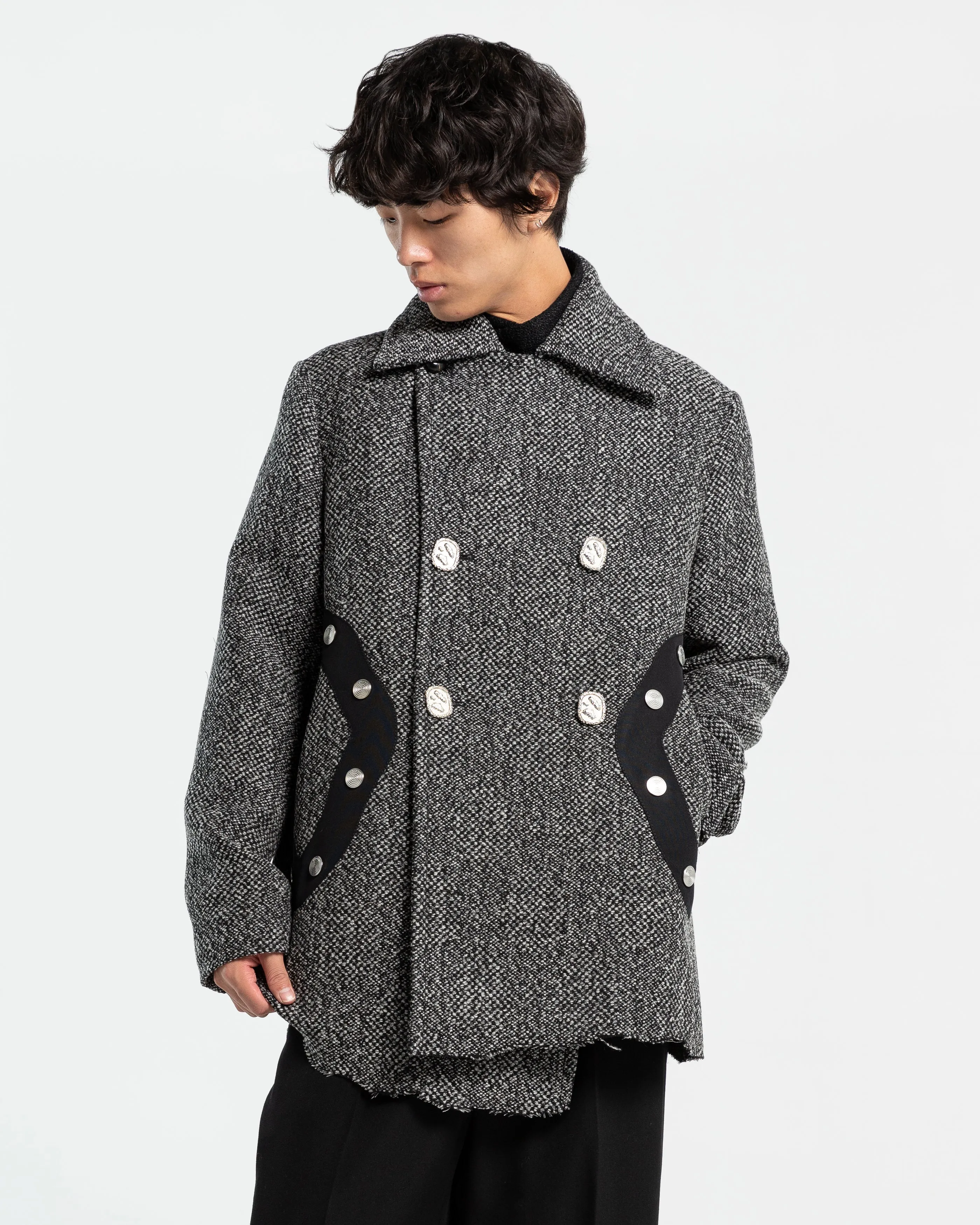 Alep Peacoat in Speckled Grey