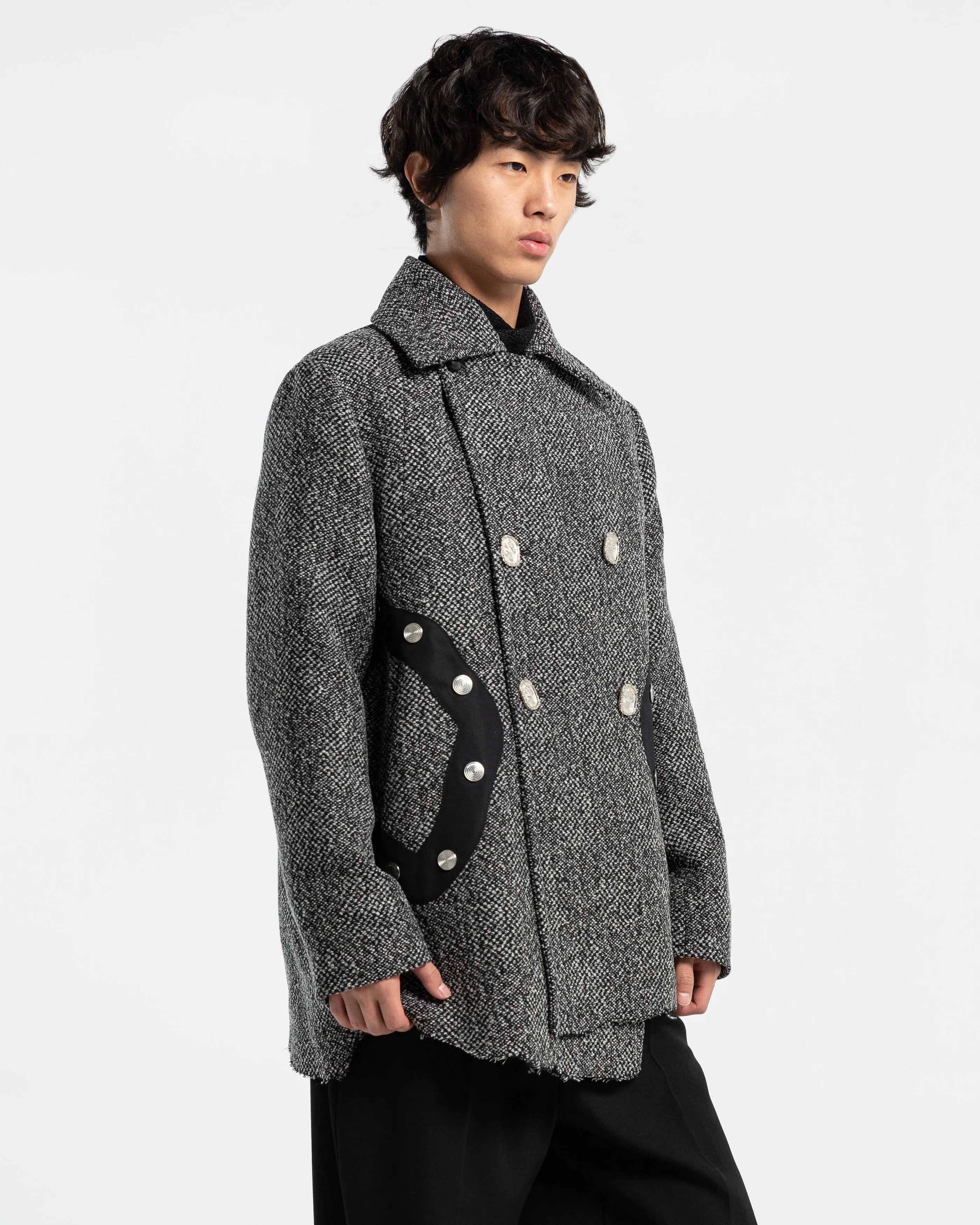 Alep Peacoat in Speckled Grey