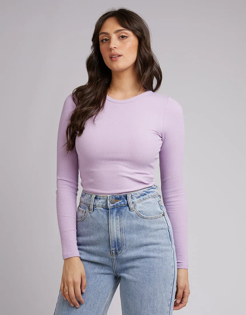 All About Eve Rib Baby Long Sleeve Tee Lilac