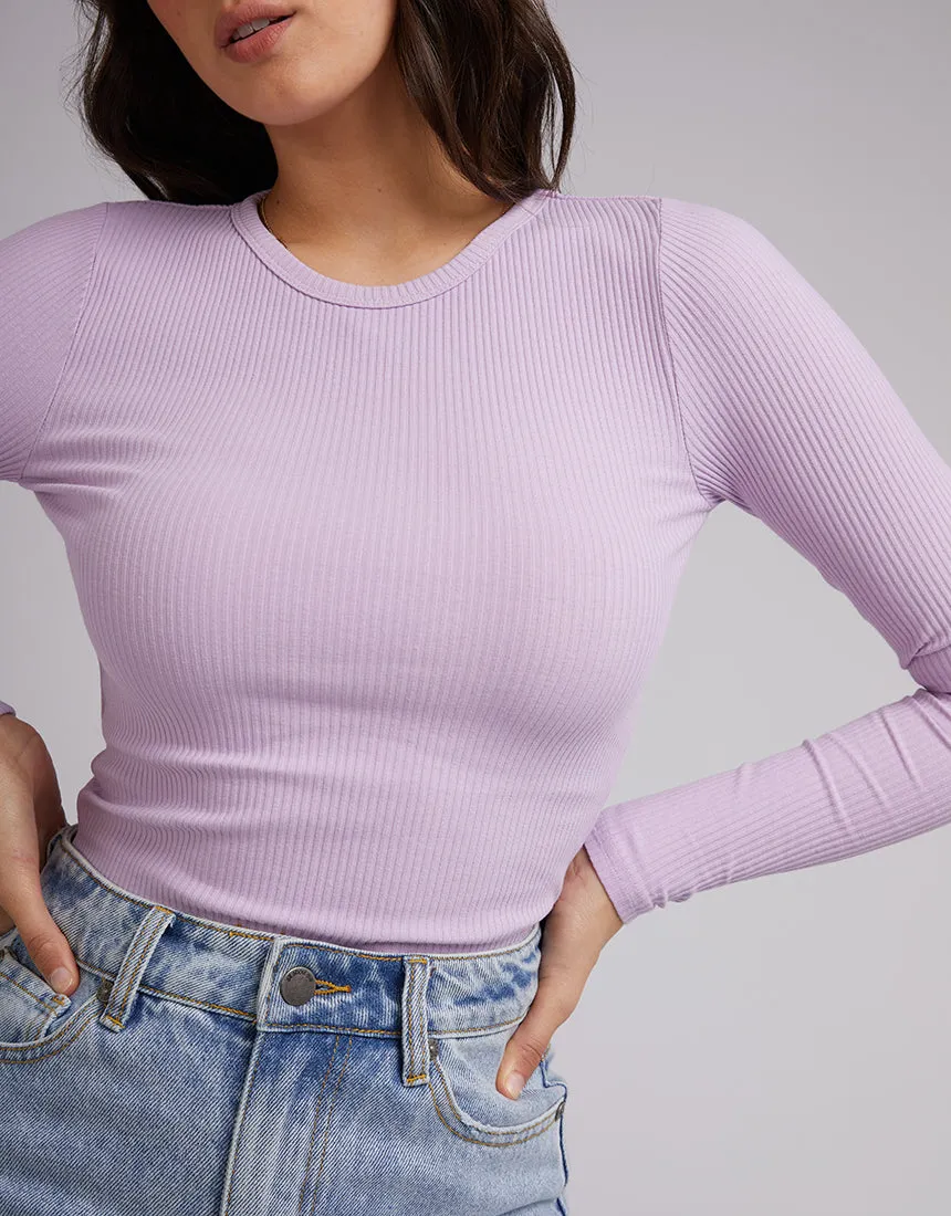 All About Eve Rib Baby Long Sleeve Tee Lilac