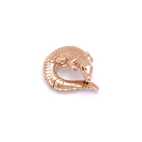 Alligator Twist 18K Rosegold Earring w. Tsavorite