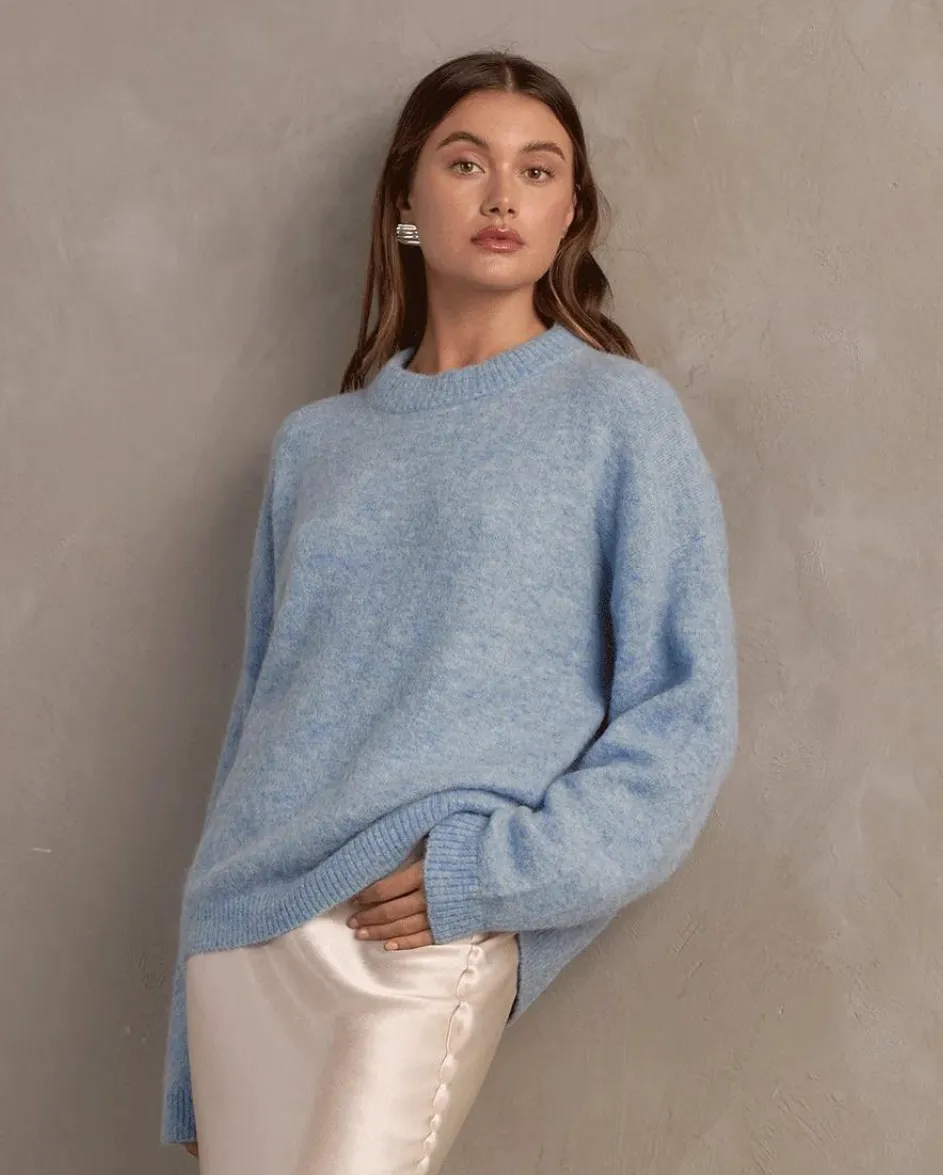 Amelia Knit Pullover Blue