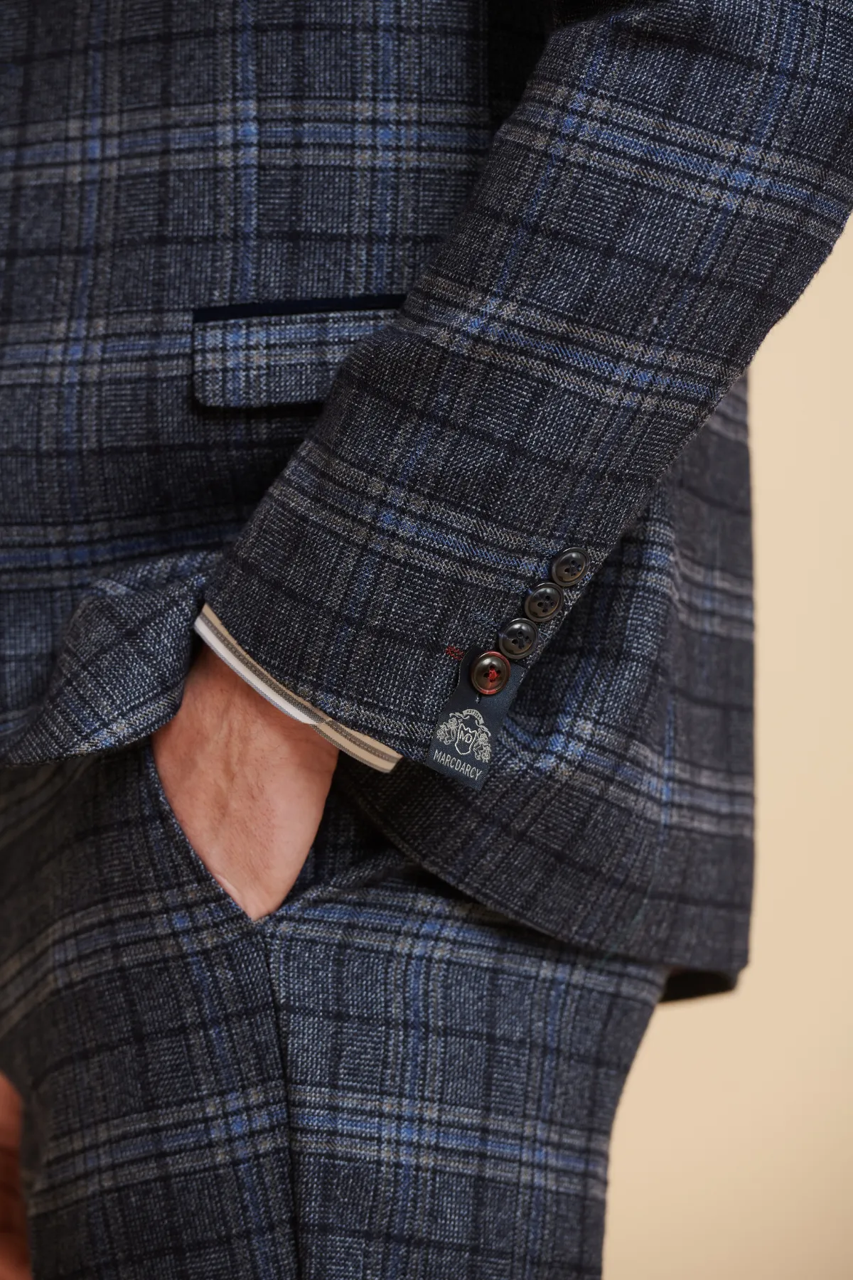 ANDY - Blue Check Three Piece Suit