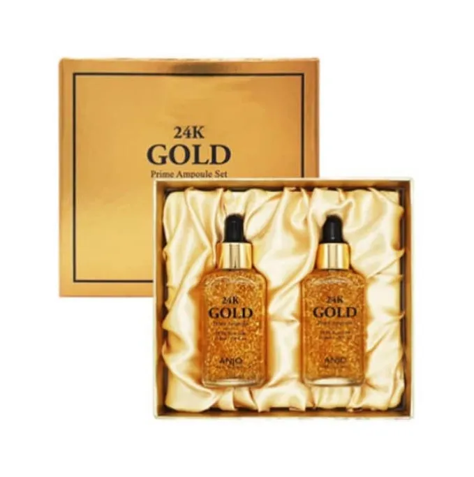 ANJO Professional 24k Gold Prime Ampoule Set Skin Care Therapy Beauty