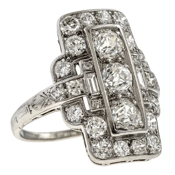 Art Deco Diamond Dinner Ring