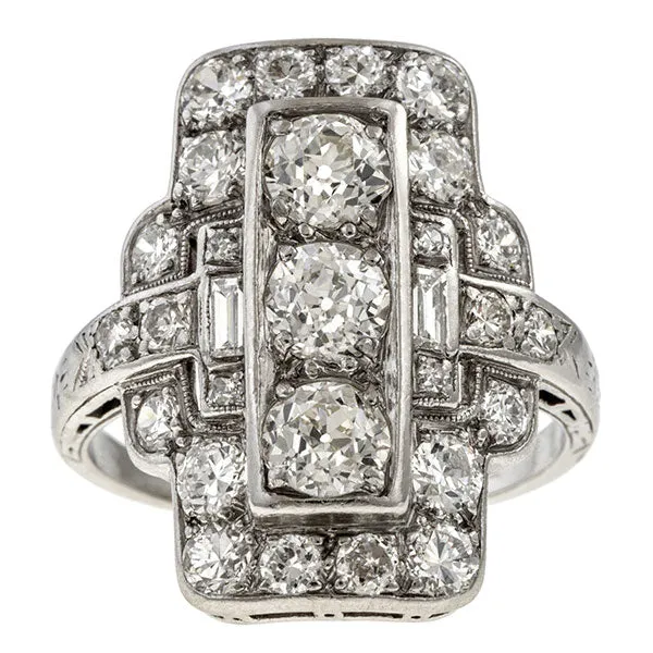 Art Deco Diamond Dinner Ring