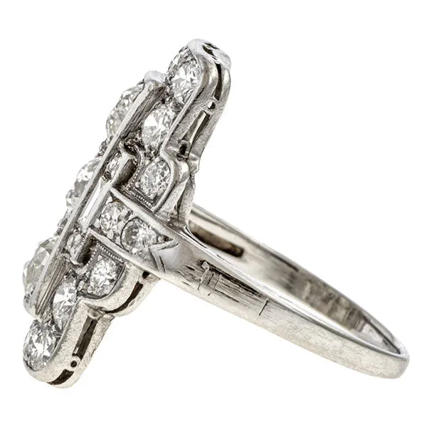 Art Deco Diamond Dinner Ring