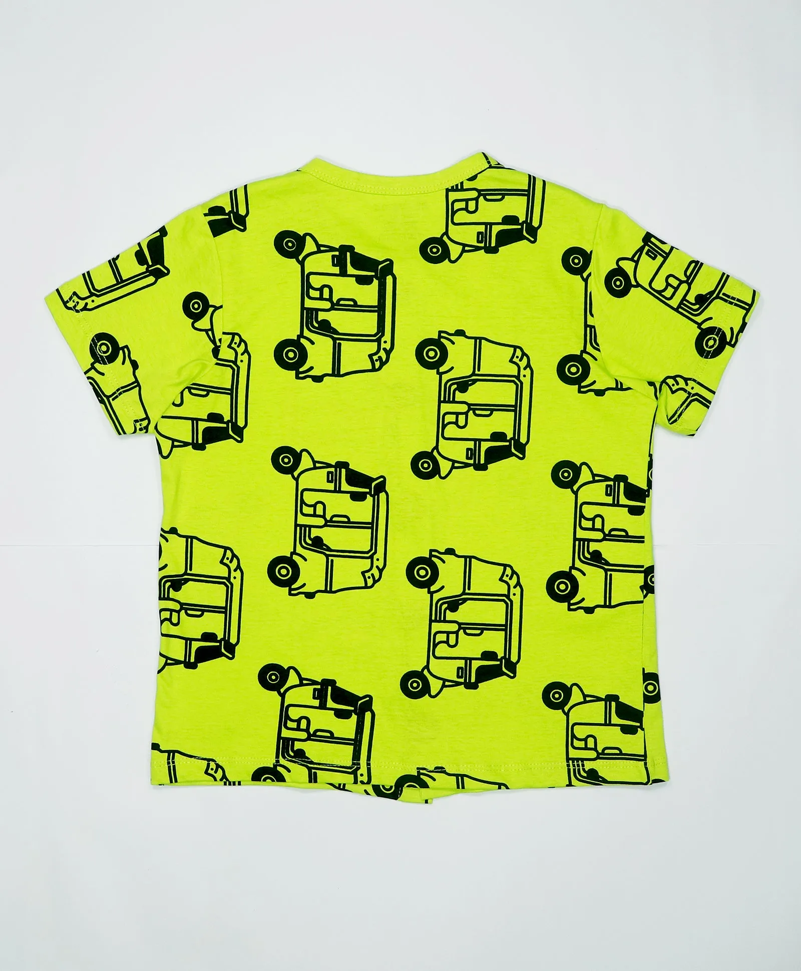 Auto Rickshaw Pattern Kids Half Sleeves Nightwear Pajama Set