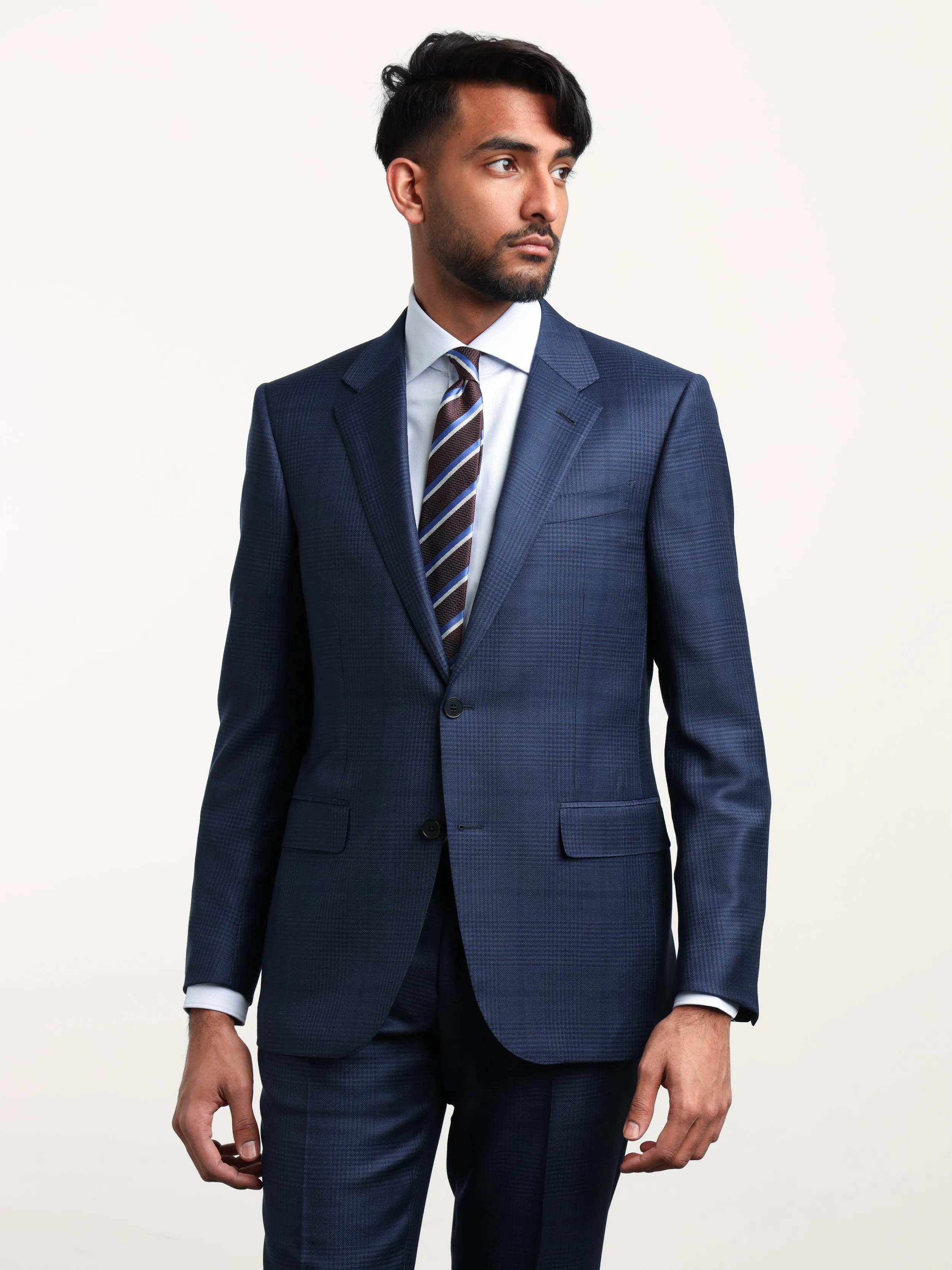 Avio Blue Check Trofeo™ Wool Suit