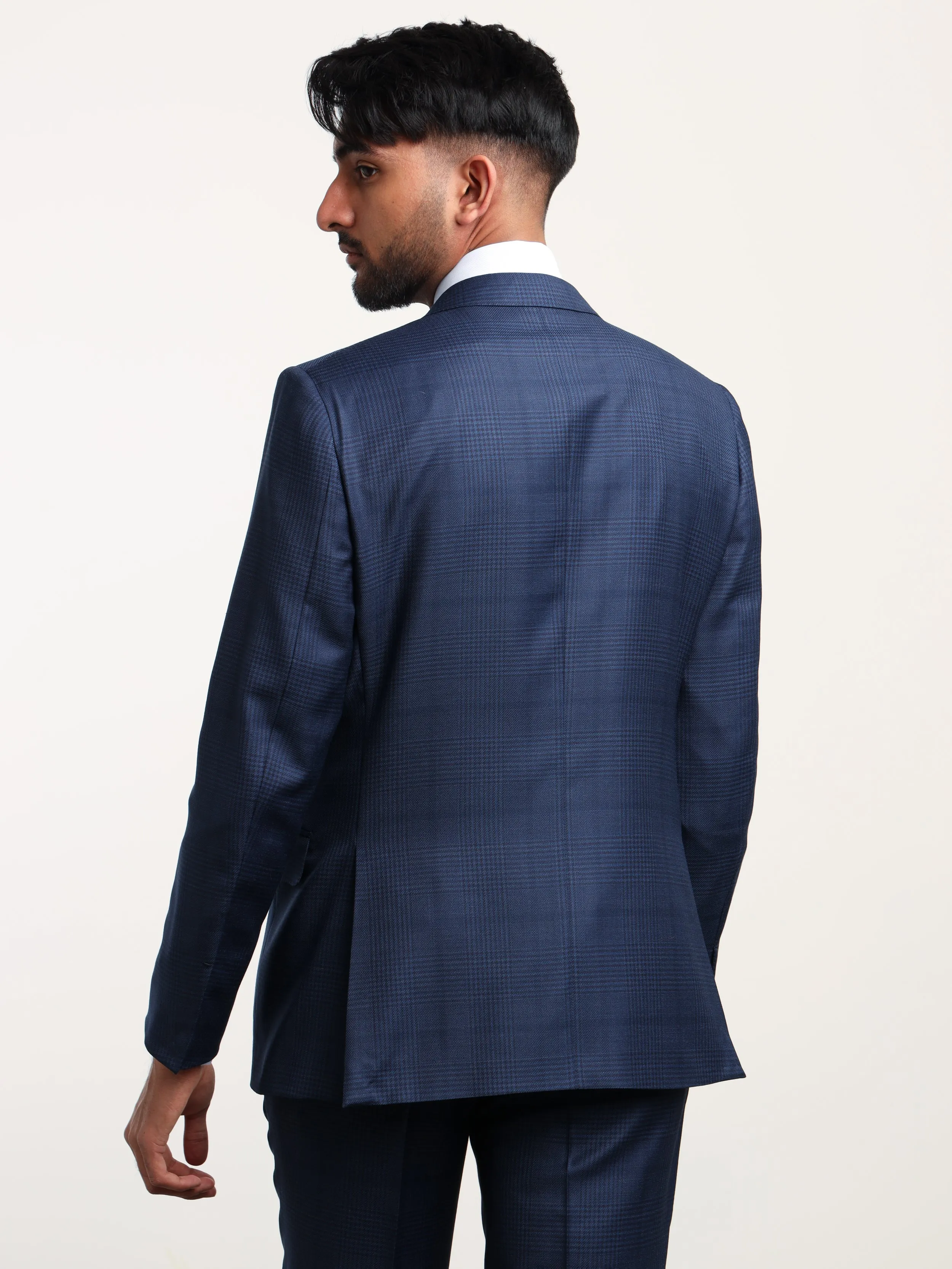 Avio Blue Check Trofeo™ Wool Suit