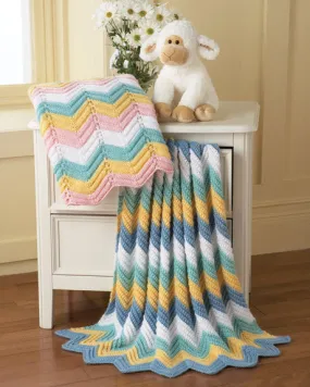 Baby Ripple Afghan - Blue