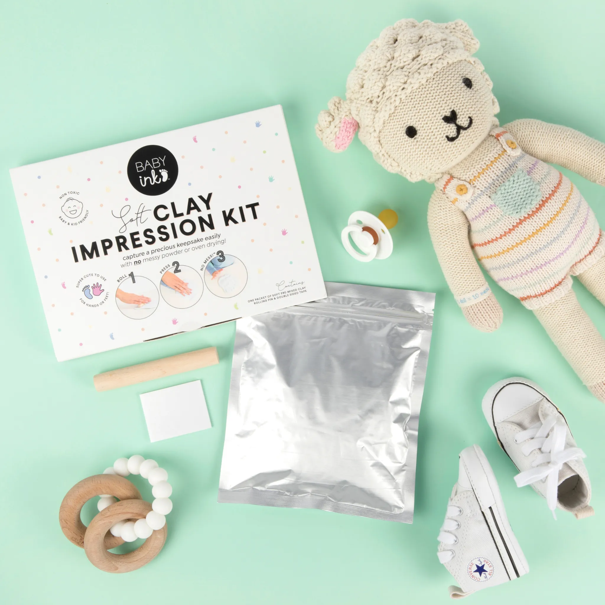 BabyInk Soft Clay Impression Kit - Wonderful White