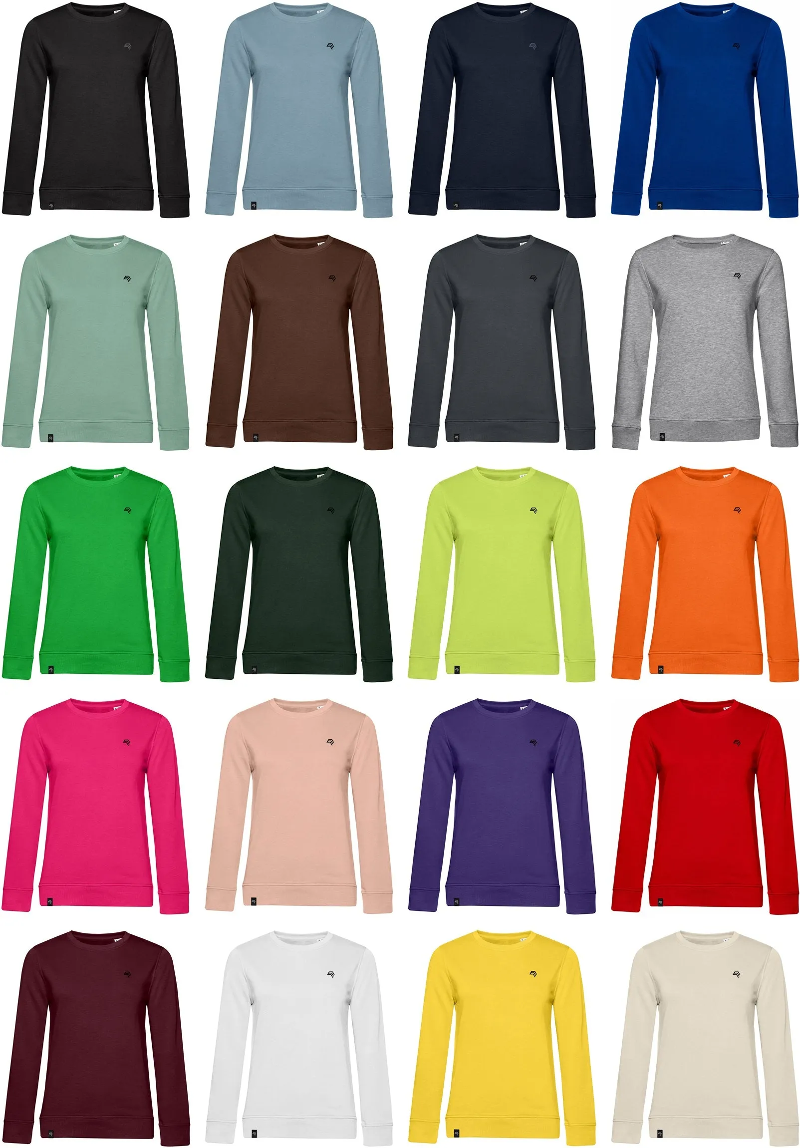 BAC W32B ― Weiches Damen Bio-Baumwolle Sweatshirt [XS-S] 20 Farben