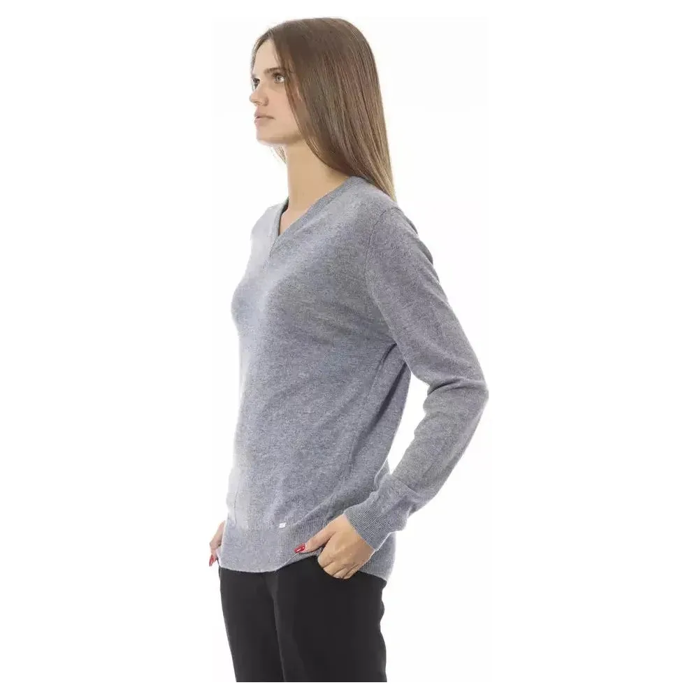 Baldinini Trend Gray Wool Women Sweater