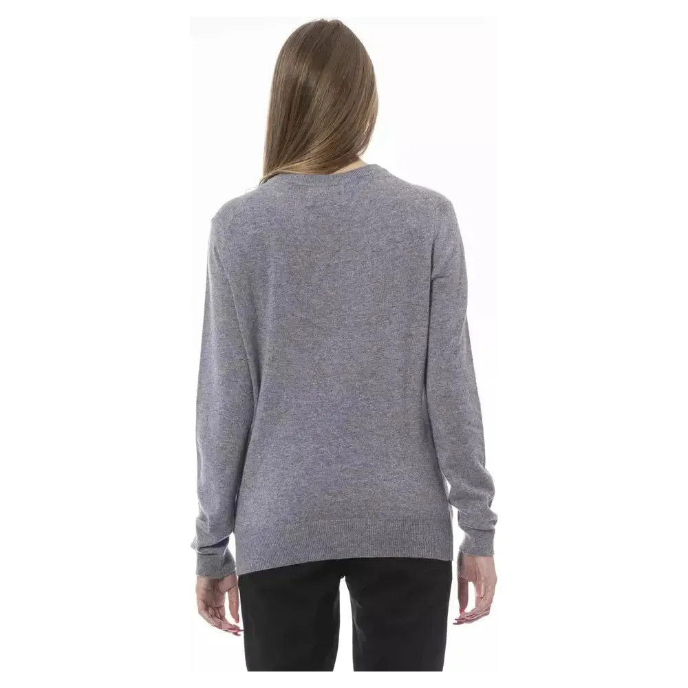 Baldinini Trend Gray Wool Women Sweater