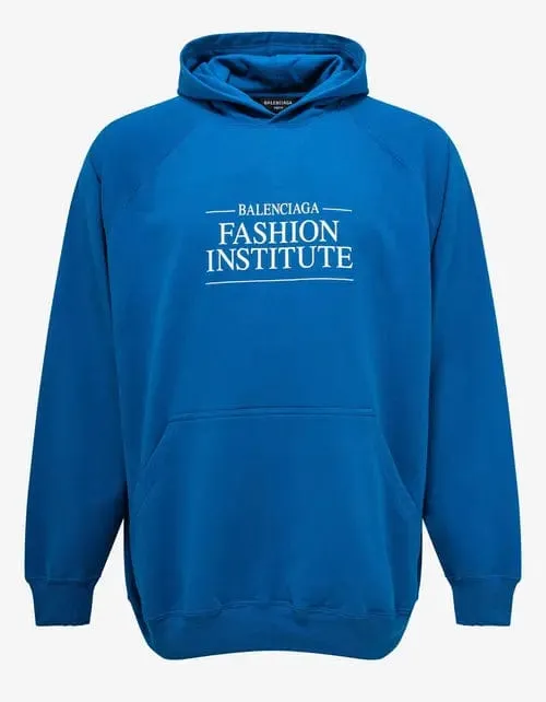 Balenciaga Blue Fashion Institute Oversized Hoodie