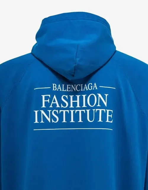 Balenciaga Blue Fashion Institute Oversized Hoodie