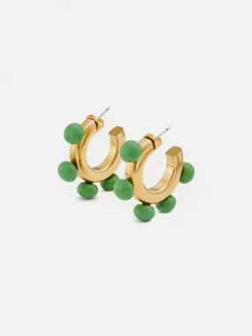 Ball Hoop Earring | Green