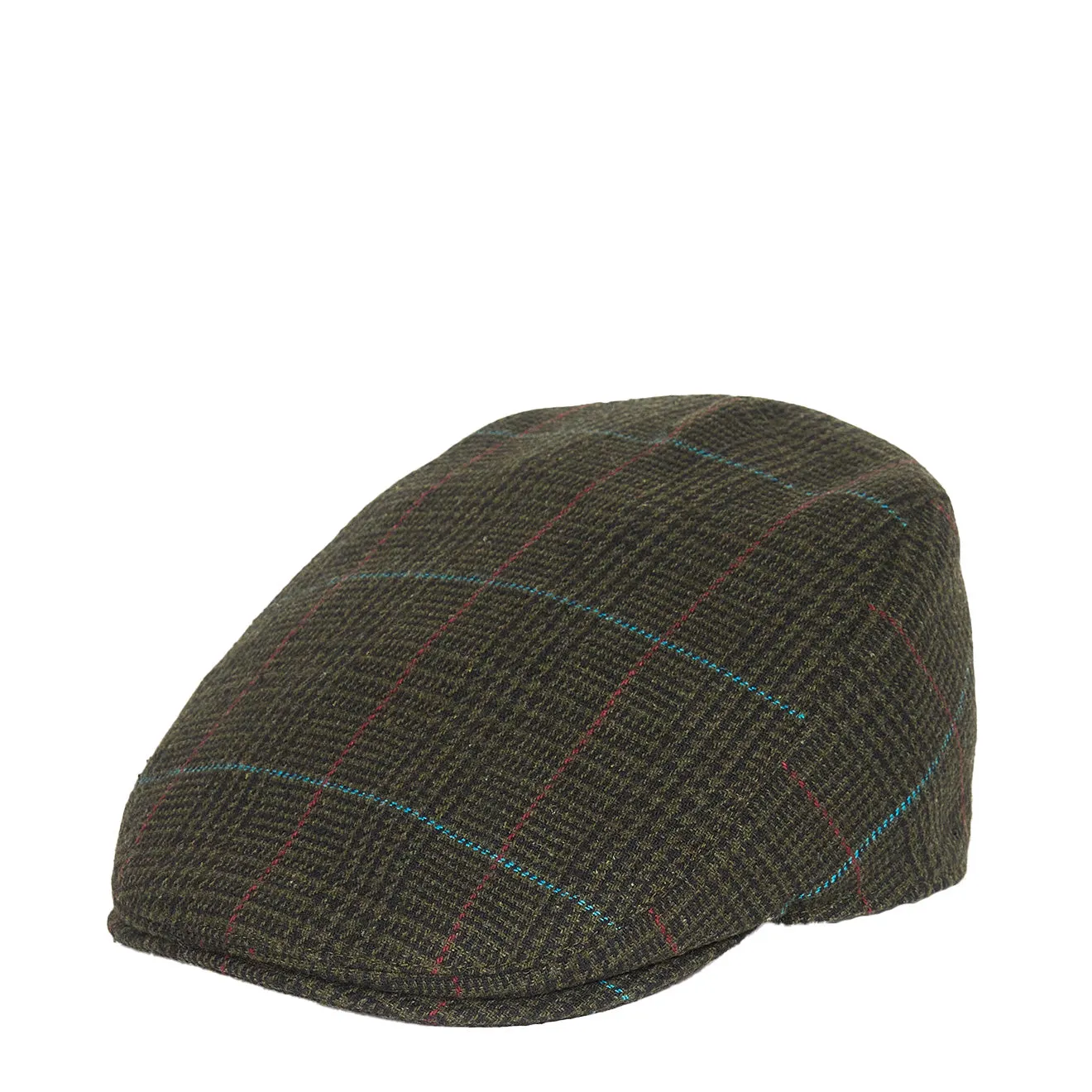 Barbour Cheviot Flat Cap Dark Green