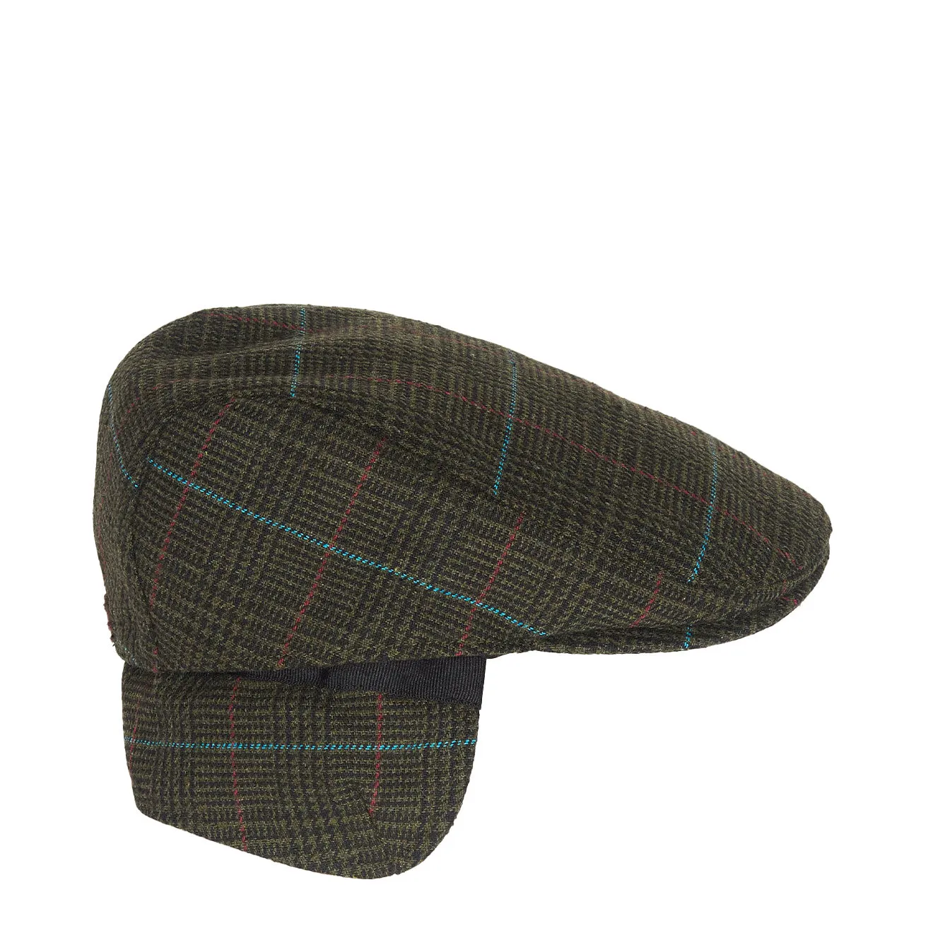 Barbour Cheviot Flat Cap Dark Green