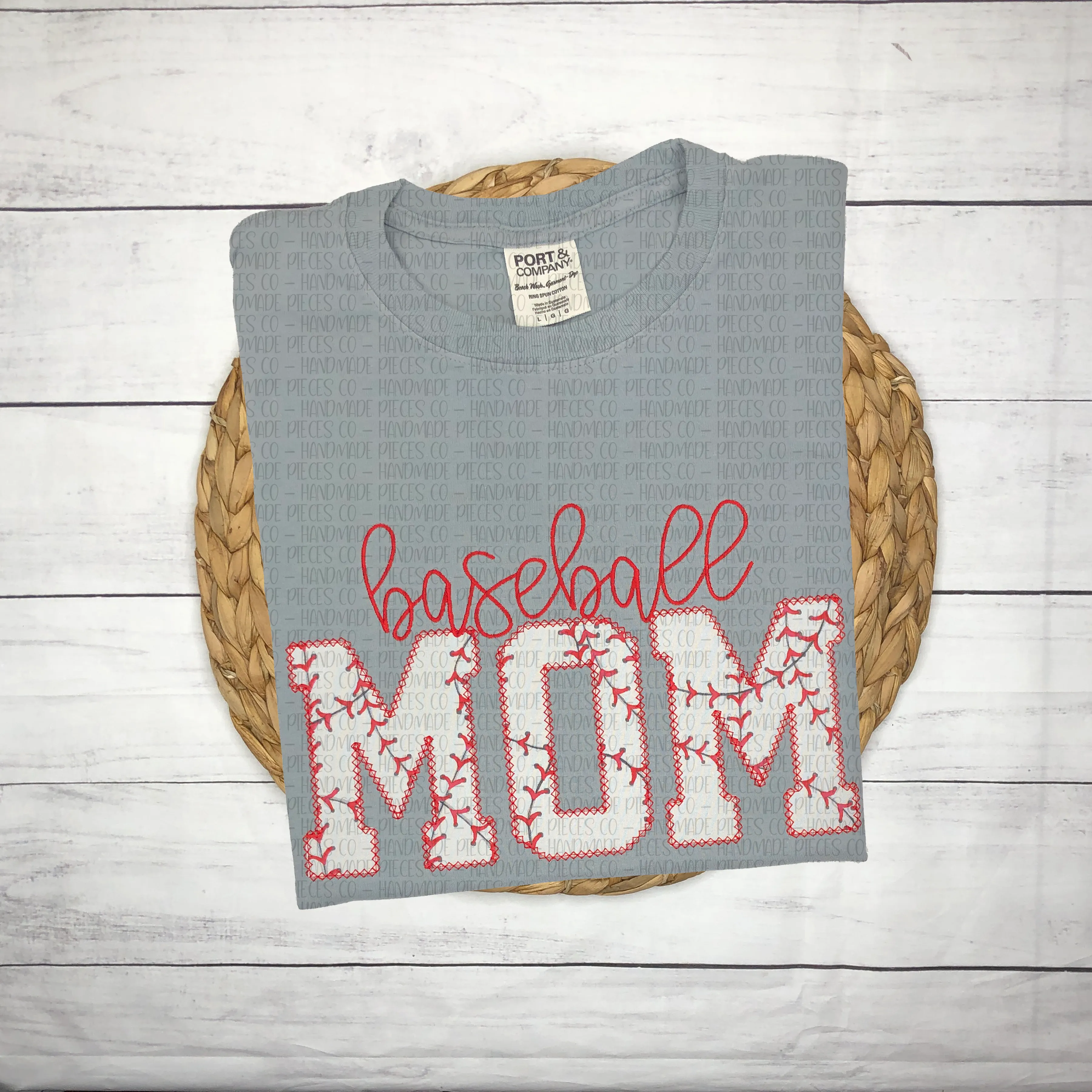 Basketball Mom Embroidered Applique Garment