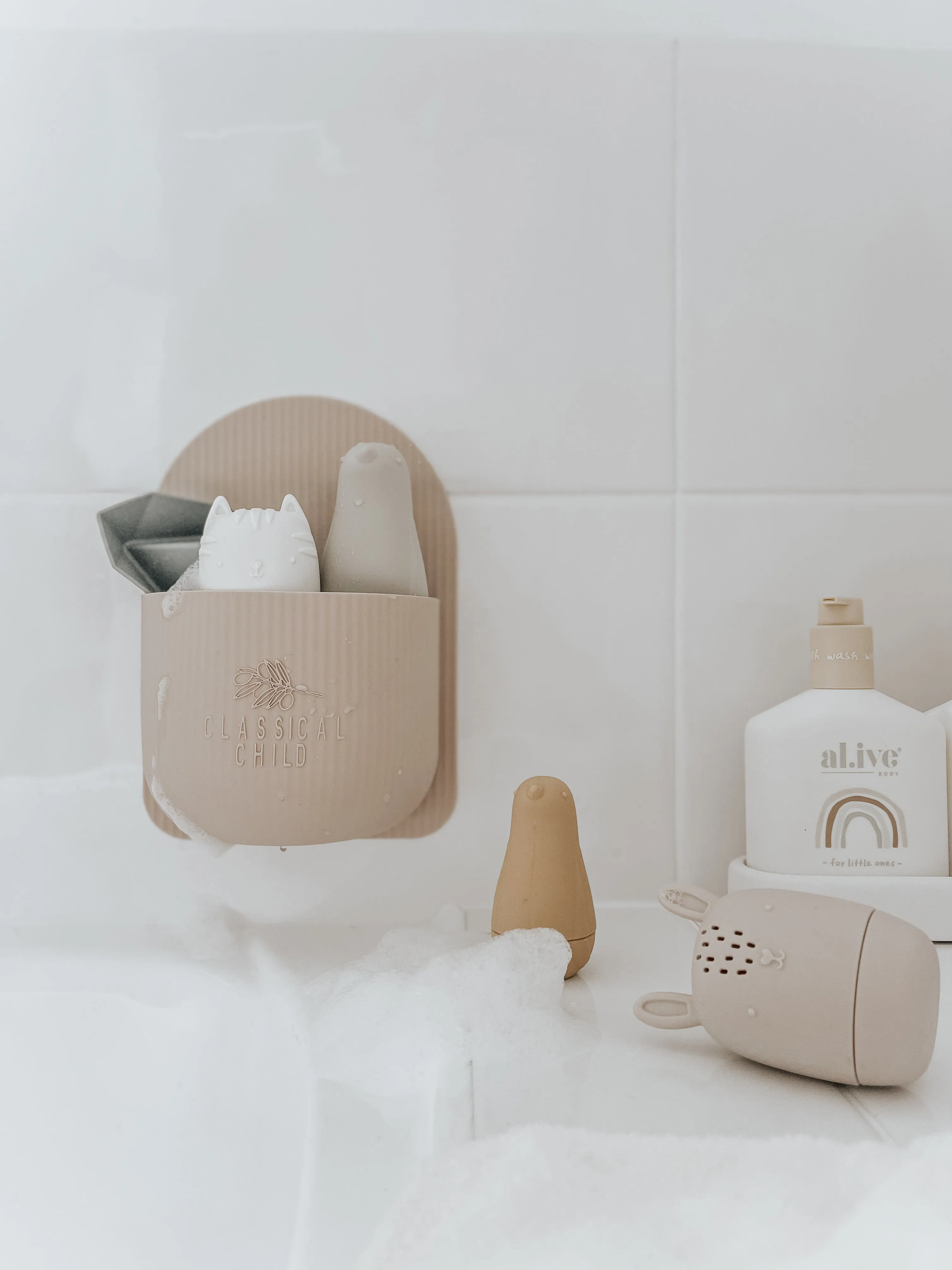 Bath Toys Set Neutrals