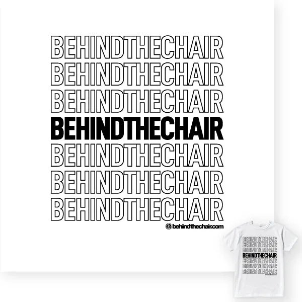 Behindthechair Repeating Logo T-Shirt