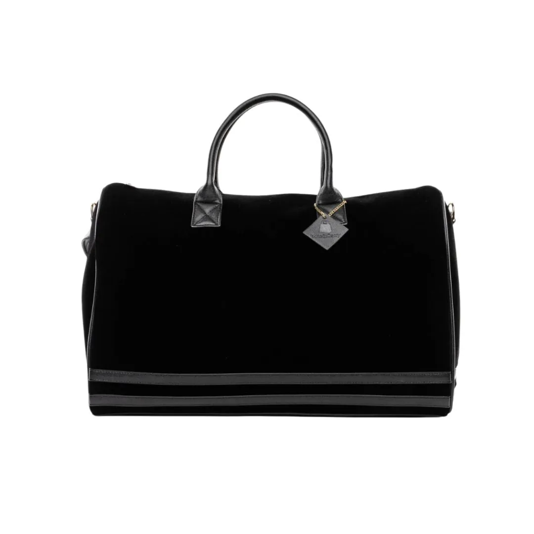 Black Velvet Duffle Bag