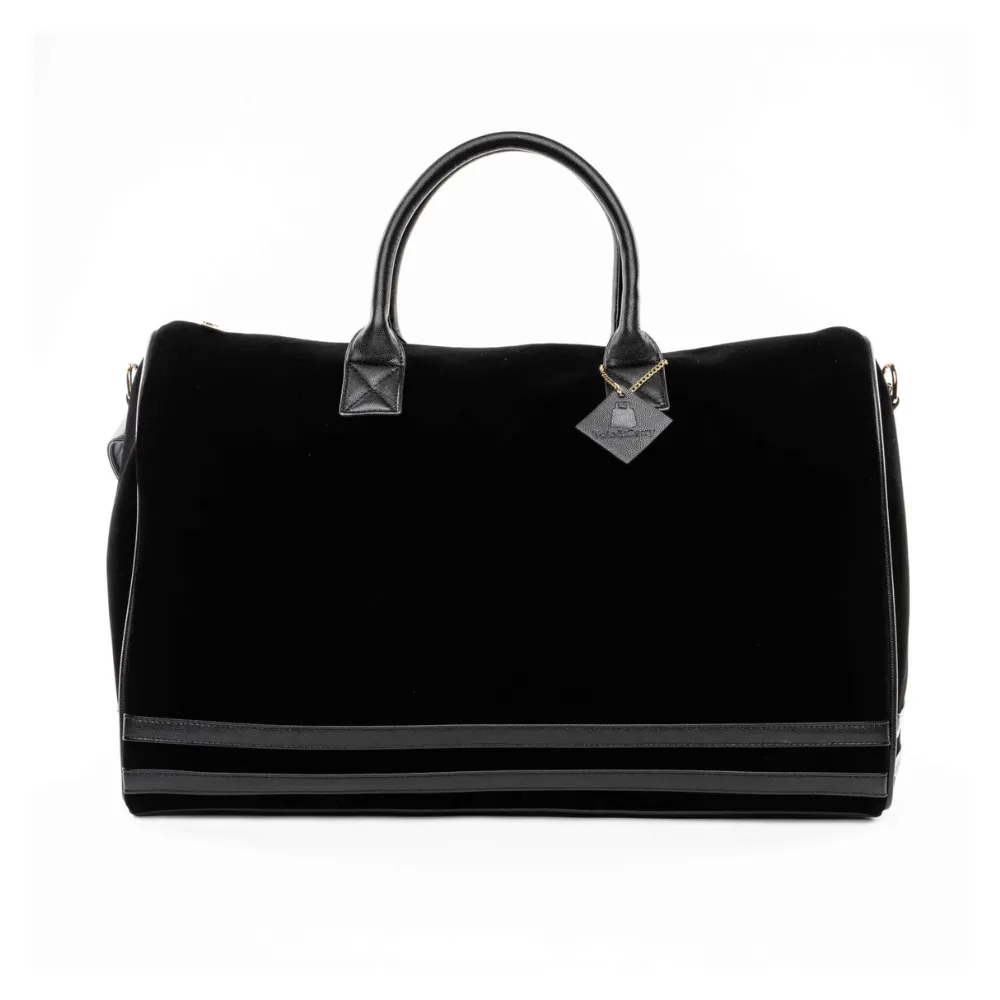 Black Velvet Duffle Bag