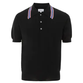 Black Wool Polo Shirt