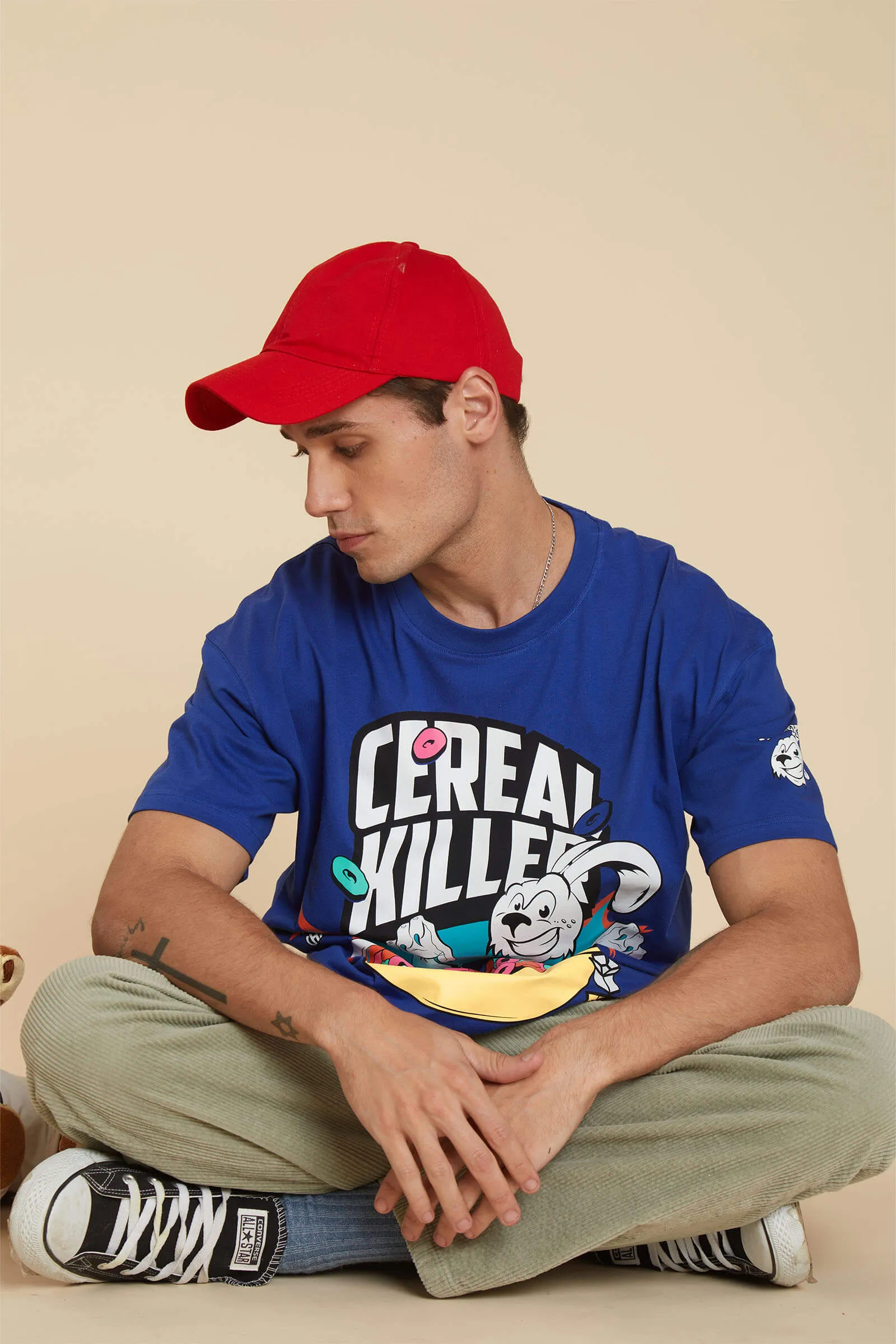 Blue Cereal Killer Oversized T-shirt