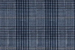 Blue Check 35% Wool 23% Bamboo 22% Silk 20% Linen (Ref-881506)