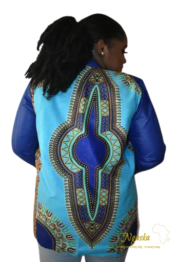 Blue Dashiki Jacket DJB