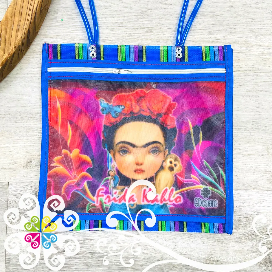 Blue Multi Medium Frida - Shopping Morral