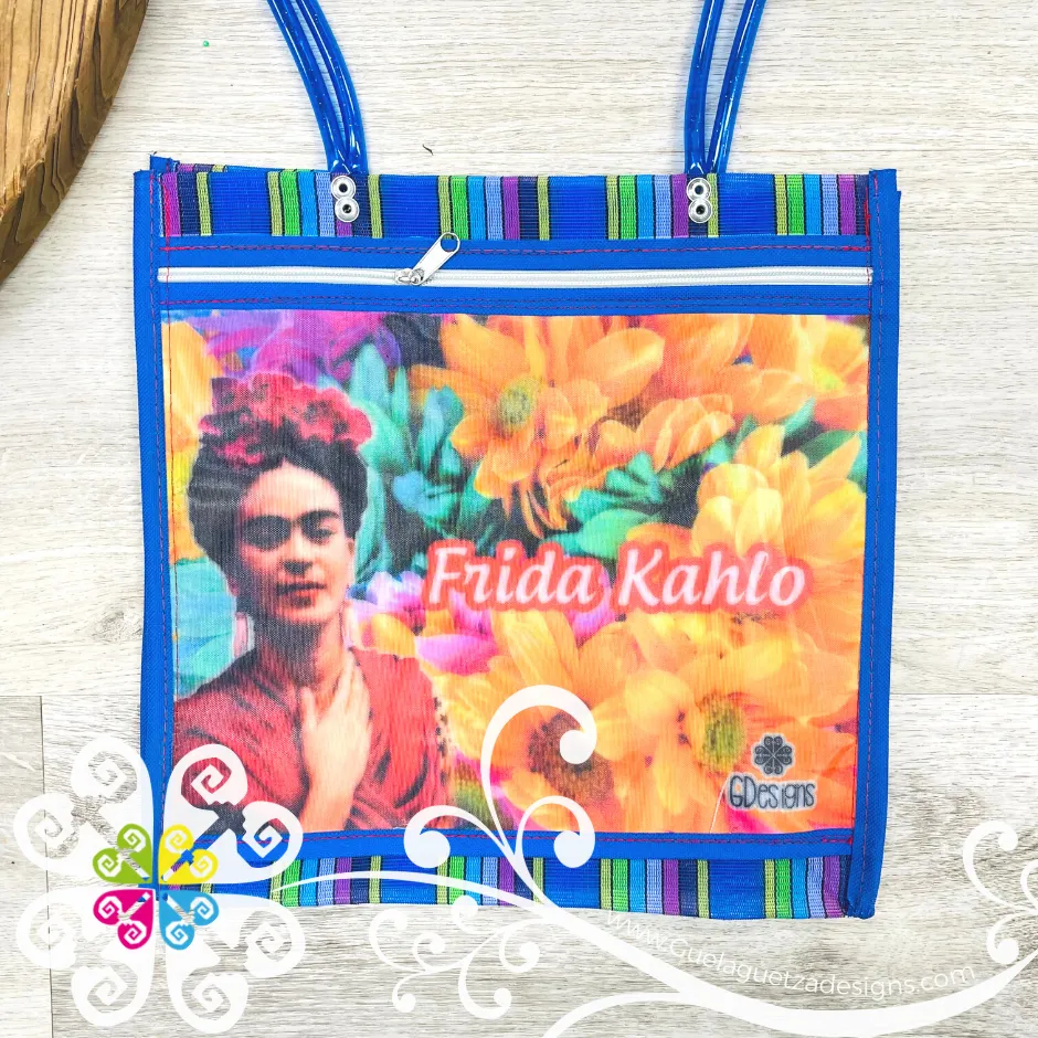 Blue Multi Medium Frida - Shopping Morral