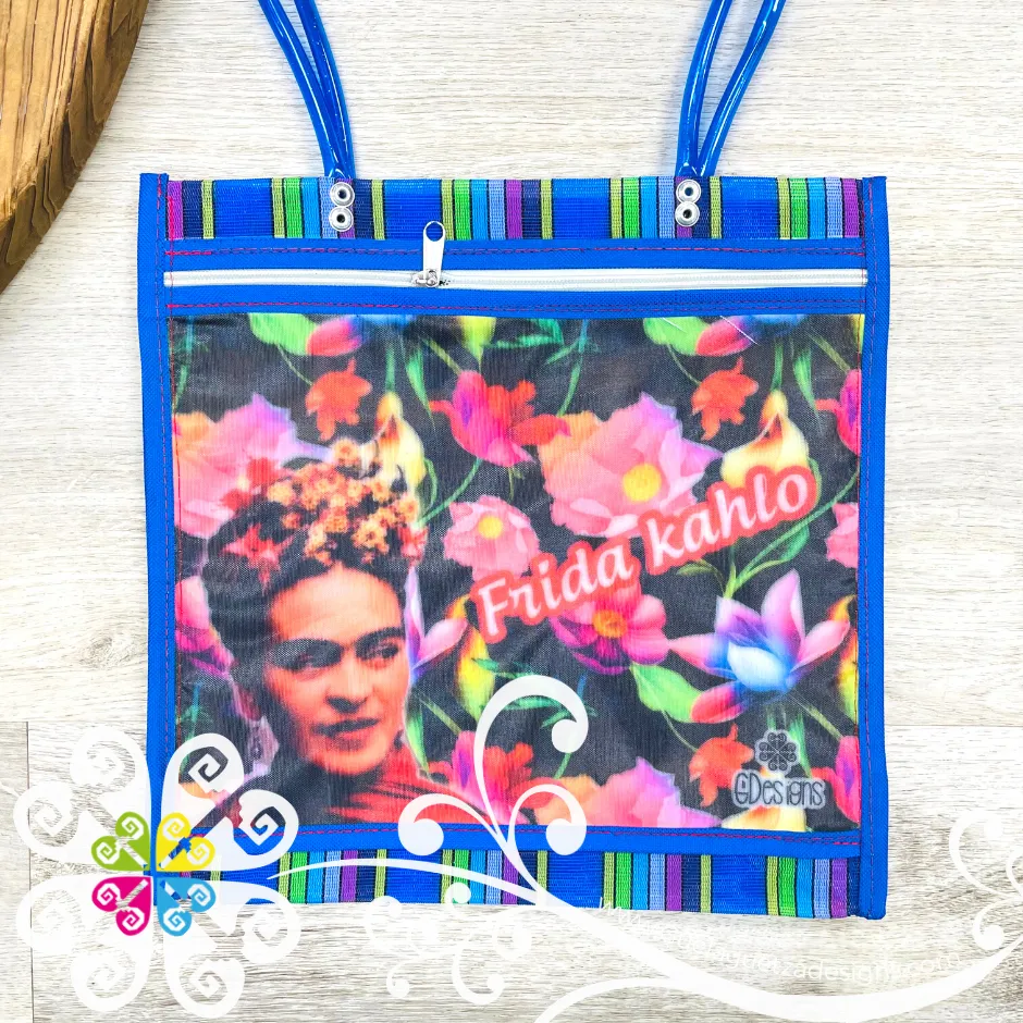 Blue Multi Medium Frida - Shopping Morral