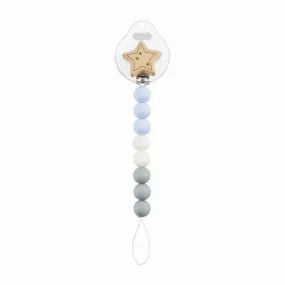 Blue Star Wood & Silicone Pacy Clip