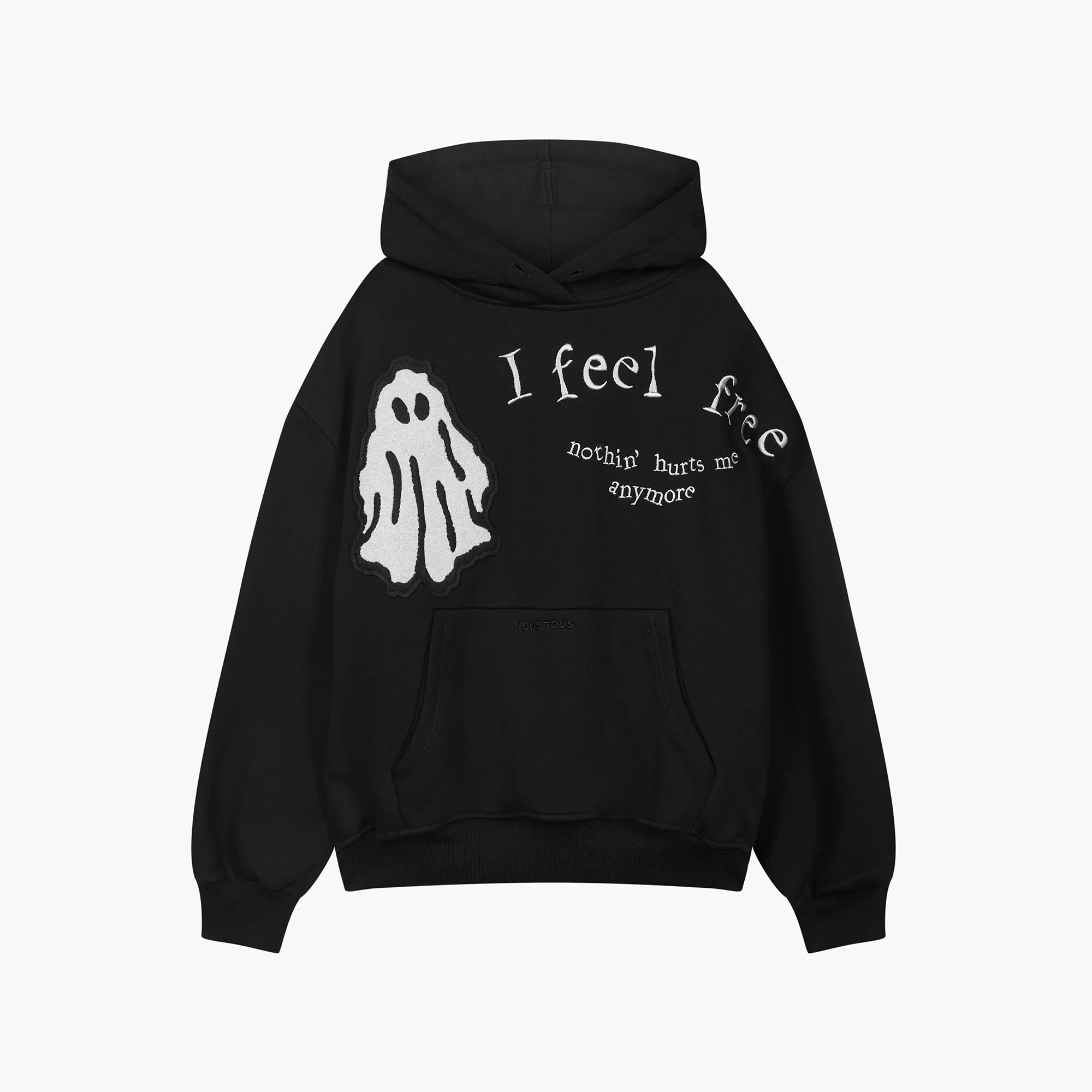 BLUZA GHOST I FEEL FREE FROTTE CZARNY